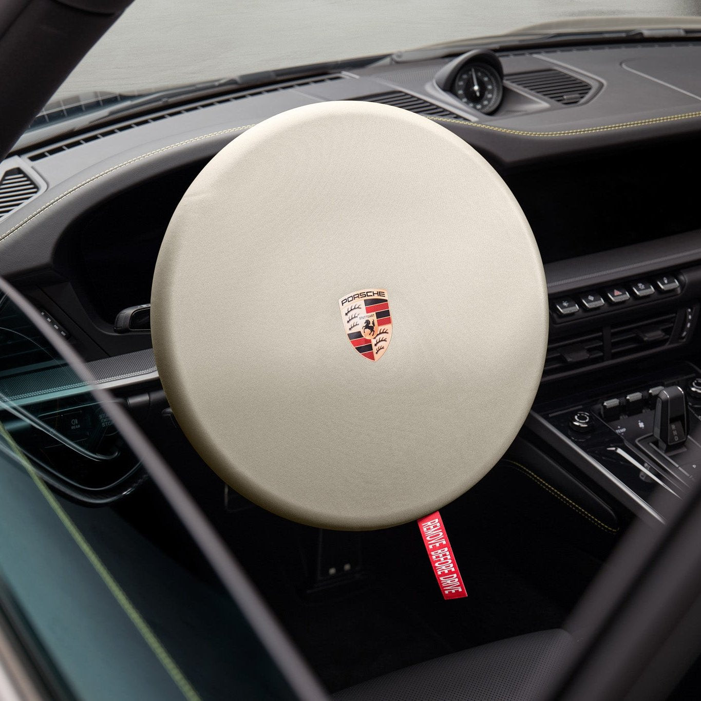 Premium Porsche Steering Wheel Cover - Genuine Leather, Non-Slip Grip - Fits Most Porsche Models - Perfect for Driving Comfort & Car Interior Protection