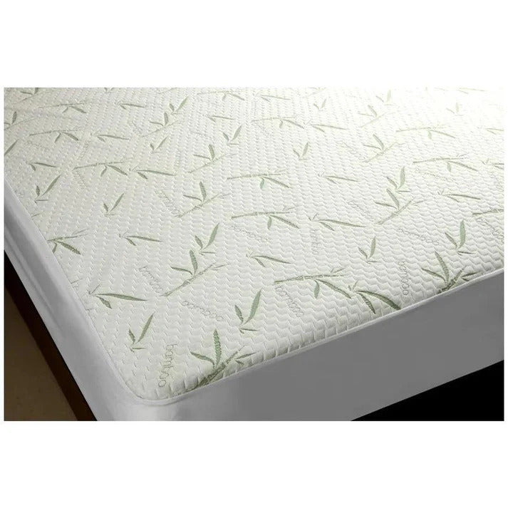 Waterproof & Dust Mite Proof Bamboo Mattress Protector - Hypoallergenic, Breathable, Anti-Bacterial Bed Cover for Allergy Relief & Comfortable Sleep - Ideal for Kids, Adults & Pet Owners