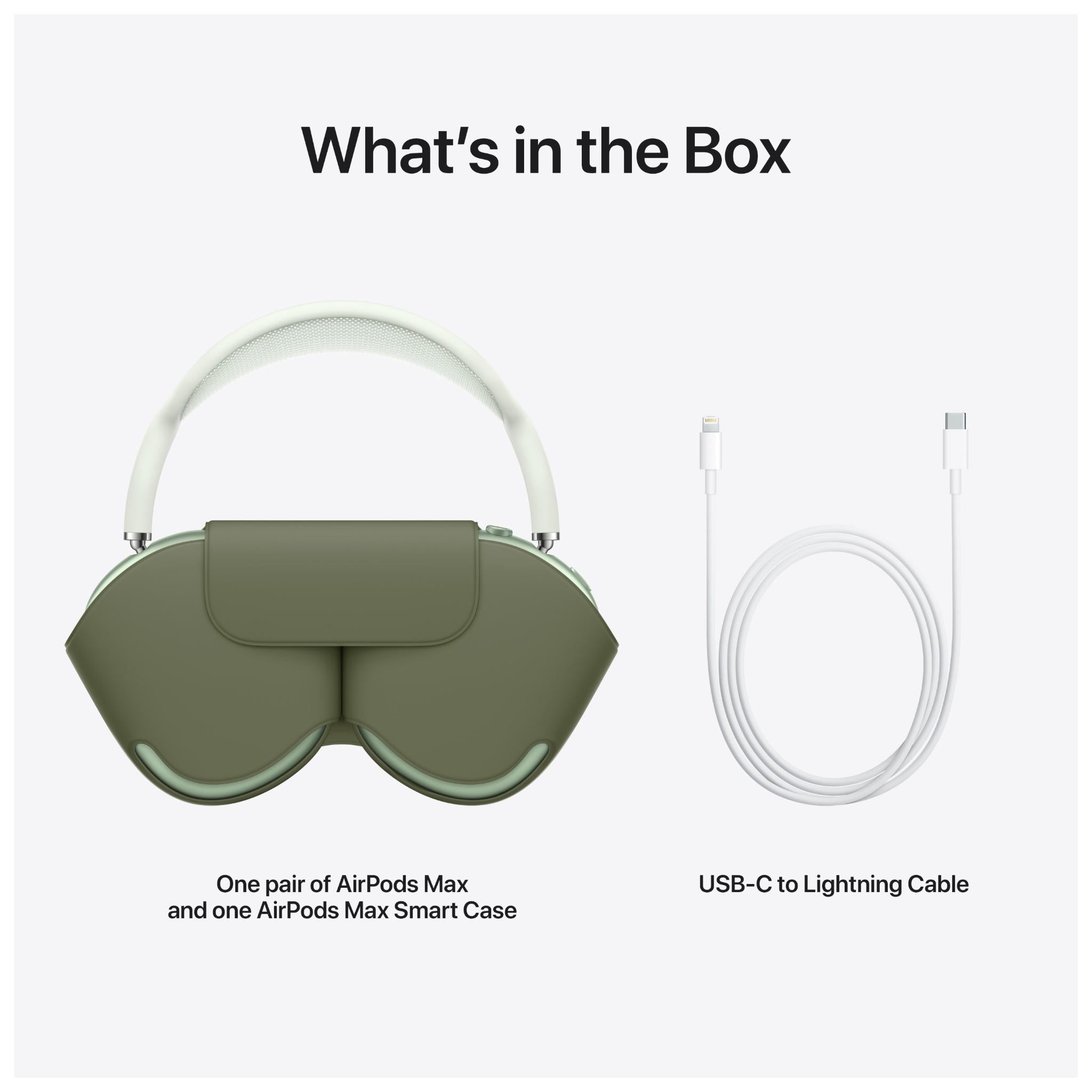 Apple AirPods Max Wireless Over-Ear Headphones (Green) - Active Noise Cancelling, Spatial Audio, Lightning Port - Perfect for Travel, Work & Music Lovers