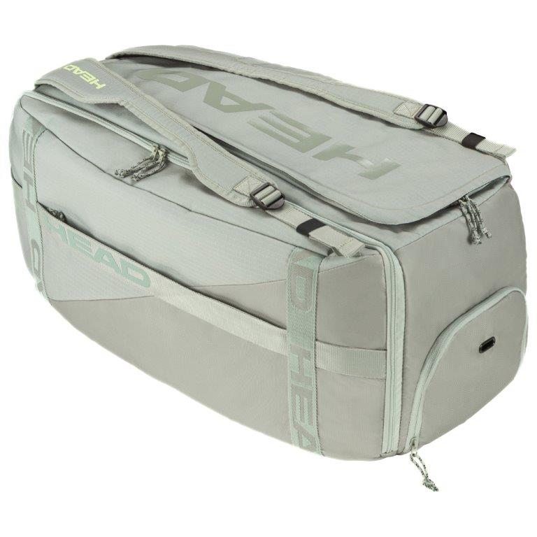 Head Pro Duffel Large 9 Racquet Tennis Bag - Light Green/Liquid Lime | Premium Sports Gear for Tennis Players & Athletes | Perfect for Court, Gym & Travel
