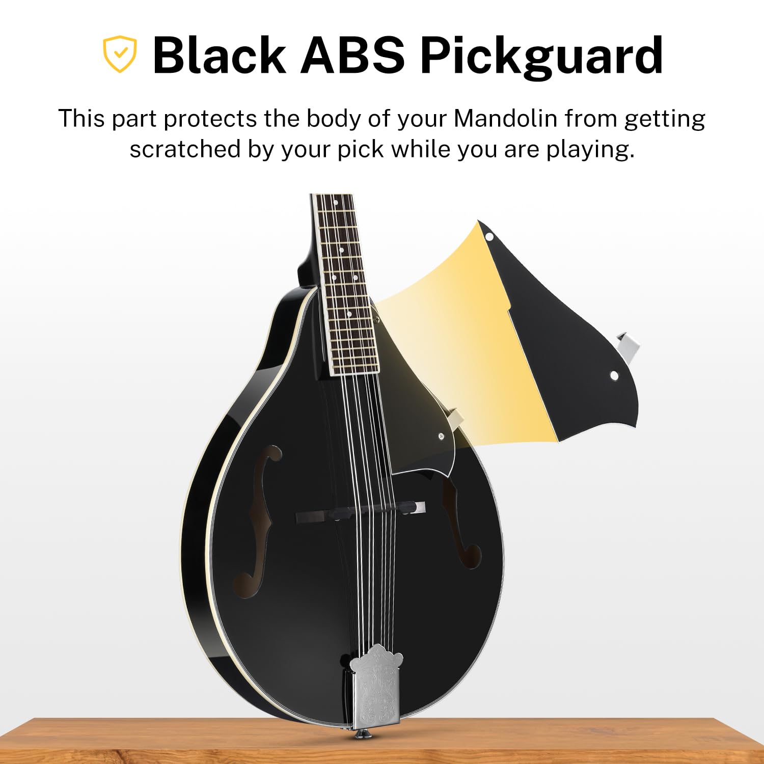 **Donner DML-100B Mahogany 8-String Acoustic Mandolin for Beginners & Adults – Black A-Style Mandolin with Tuner, Strings, Bag & Guitar Picks – Perfect for Folk, Bluegrass & Travel**