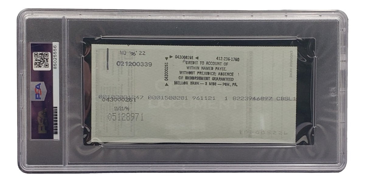 Authentic Bobby Thomson New York Giants Signed Bank Check PSA/DNA Certified 85025556 - Perfect for Sports Memorabilia Collectors and Baseball Fans