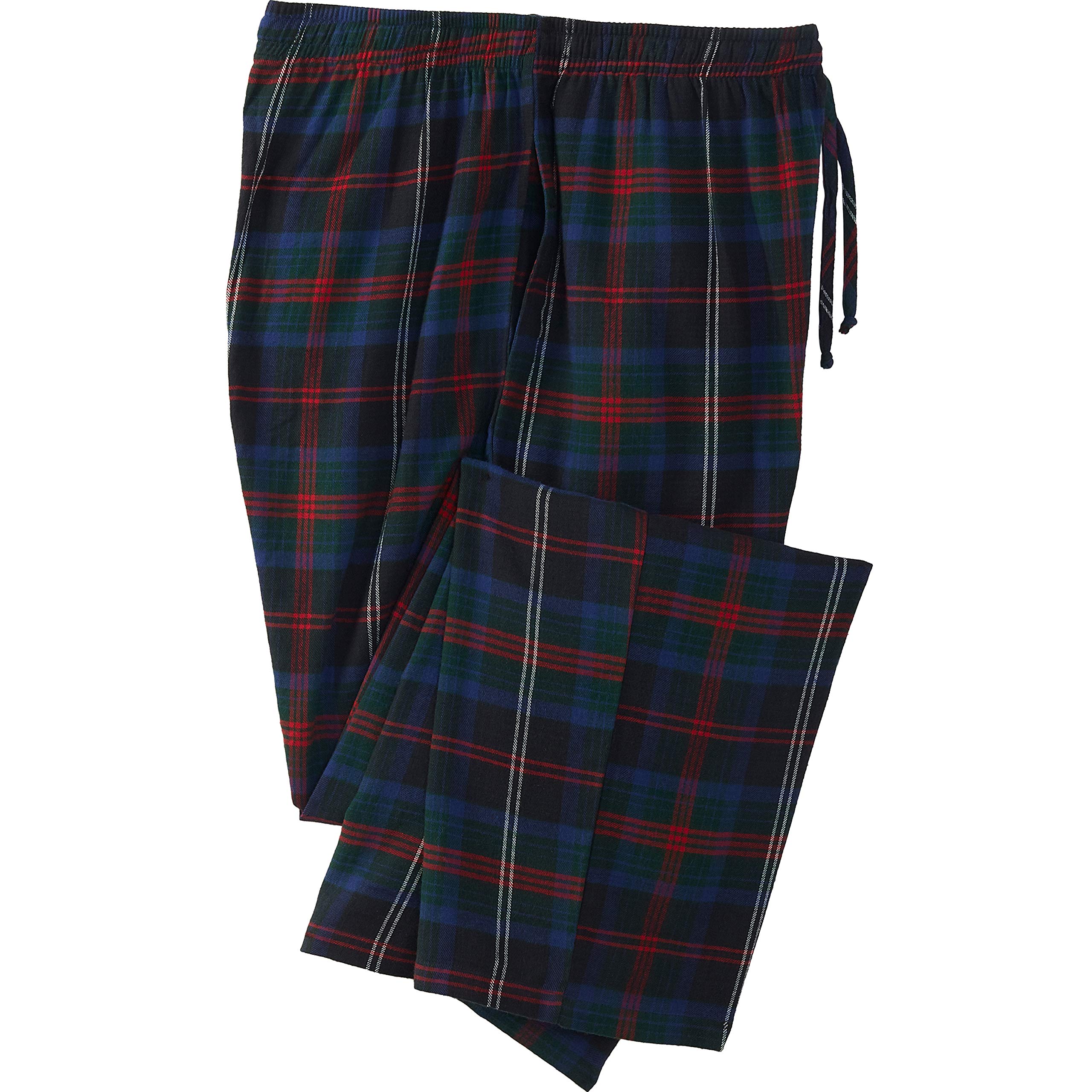 KingSize Men's Big & Tall Flannel Plaid Pajama Pants - Soft & Comfortable Sleepwear for Winter Nights, Lounging at Home, and Cozy Weekends