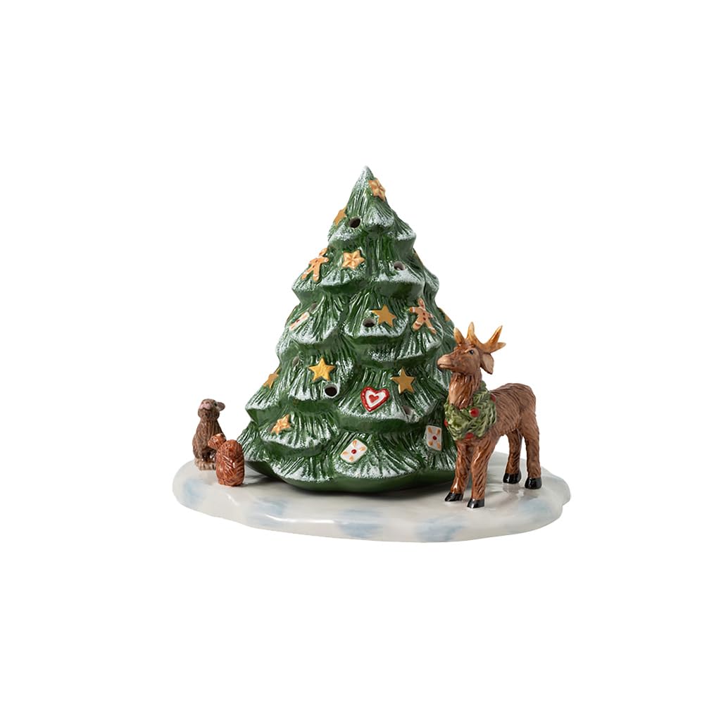 Villeroy & Boch Musical Christmas Tree Figurine - Holiday Decor with Festive Music - Perfect for Christmas Tree Topper, Mantel Display & Holiday Home Decor
