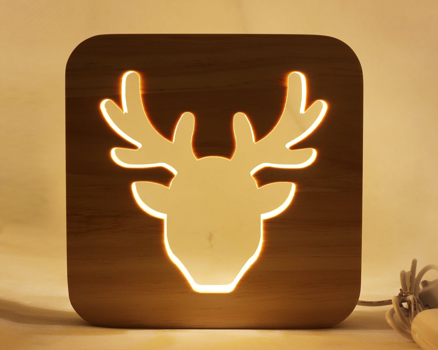3D Deer Night Light for Nursery & Bedroom - Kids & Adults Decor