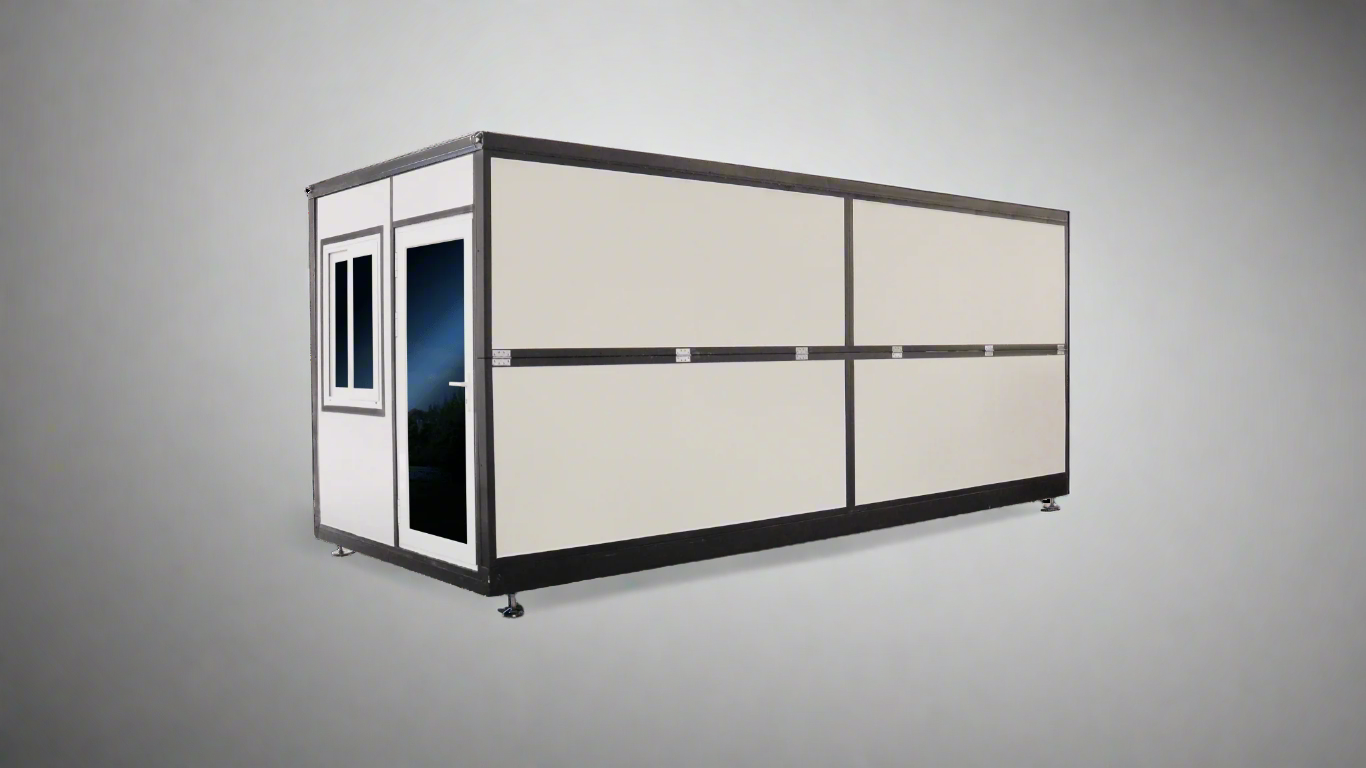 20 FT Insulated Folding Mobile Office Container - Portable Modular Workspace with Windows & Locking Door | Construction Site Office, Temporary Classroom, Remote Work Space | Model 2504618