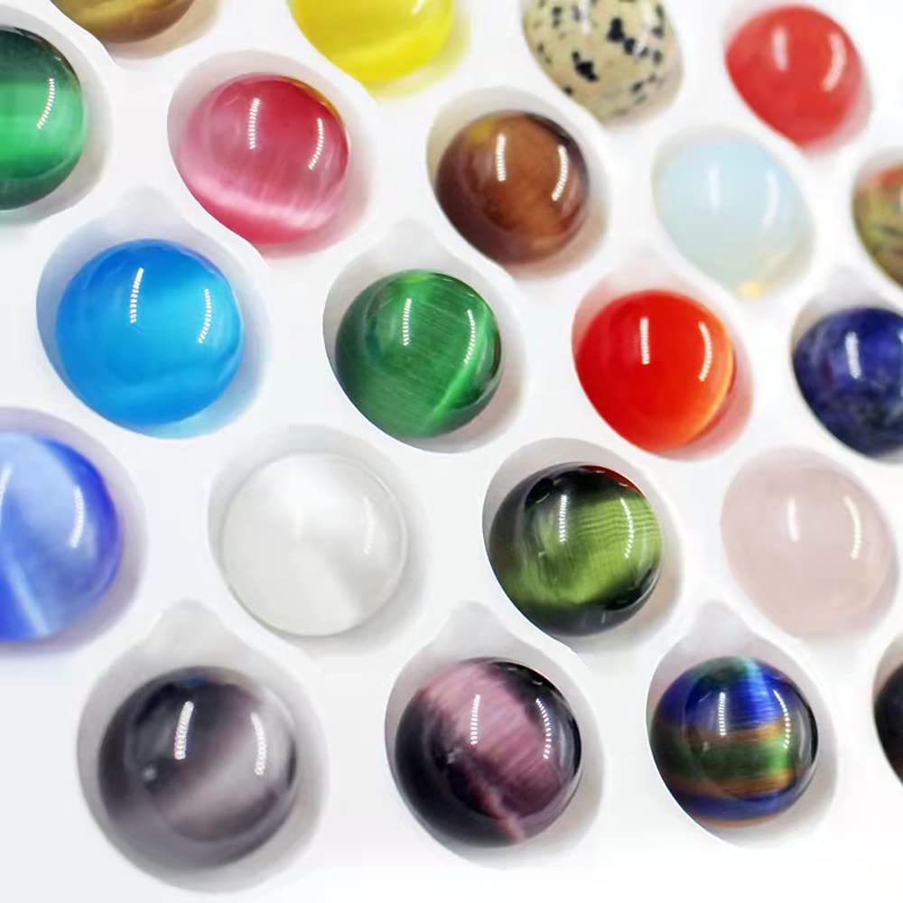 2 Inch Red Artificial Tiger Eye Crystal Baoding Balls - Stress Relief Hand Therapy Balls for Anxiety, Finger & Wrist Strengthening - Includes Carry Pouch & Gift Box - Perfect for Meditation, Office Stress Relief & Physical Therapy