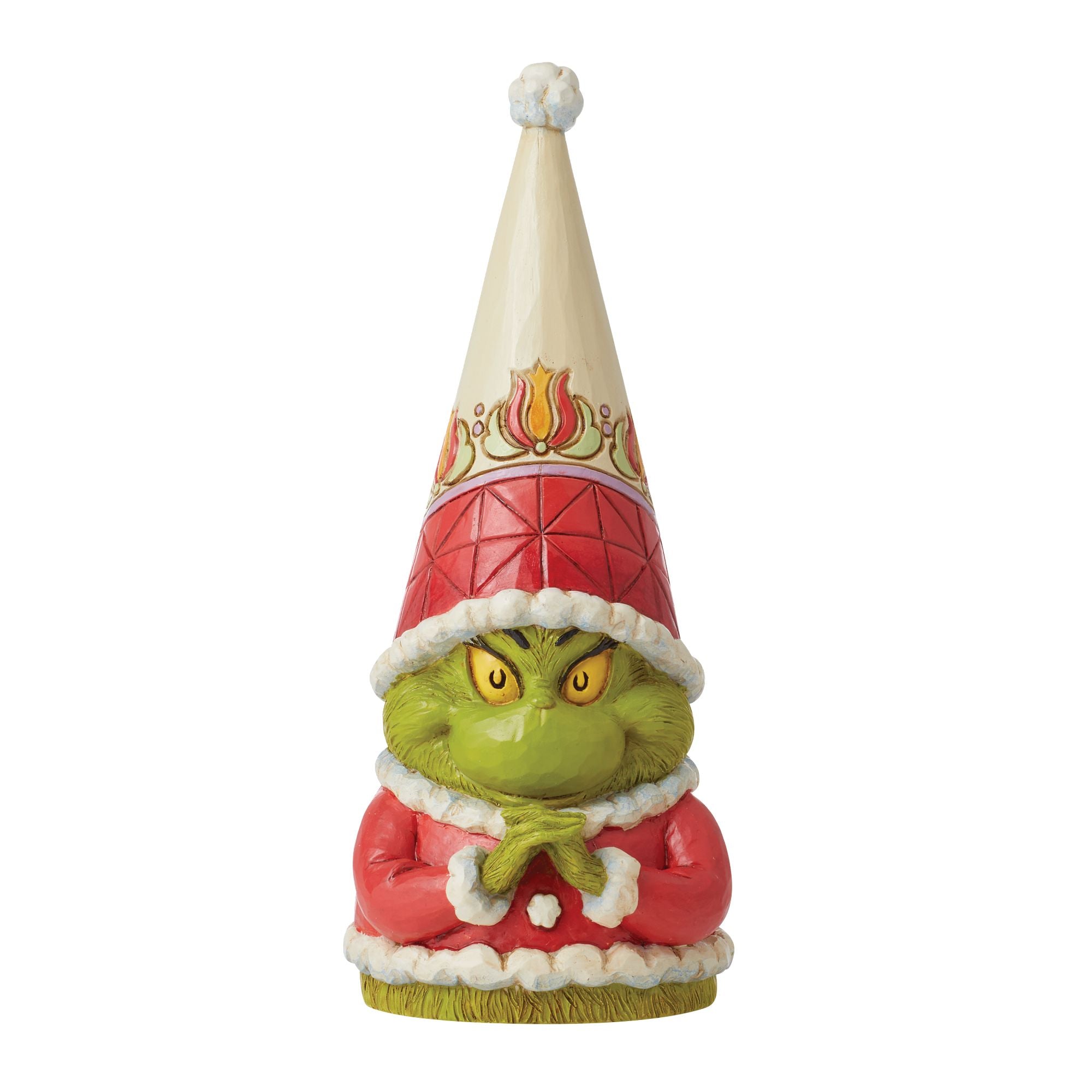 Grinch Gnome with Clenched Hands - Festive Christmas Decor for Home, Office, and Holiday Parties