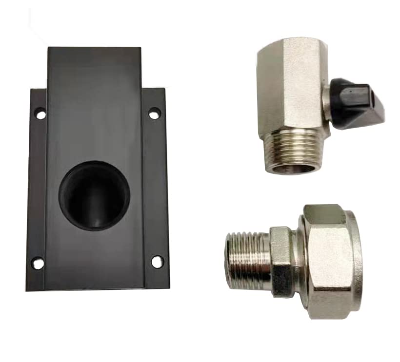 3/4 Inch to 1/2 Inch NPT Black Compressed Air Outlet Fitting - High Flow Air Piping System Connector for Pneumatic Tools, Workshops & Industrial Applications