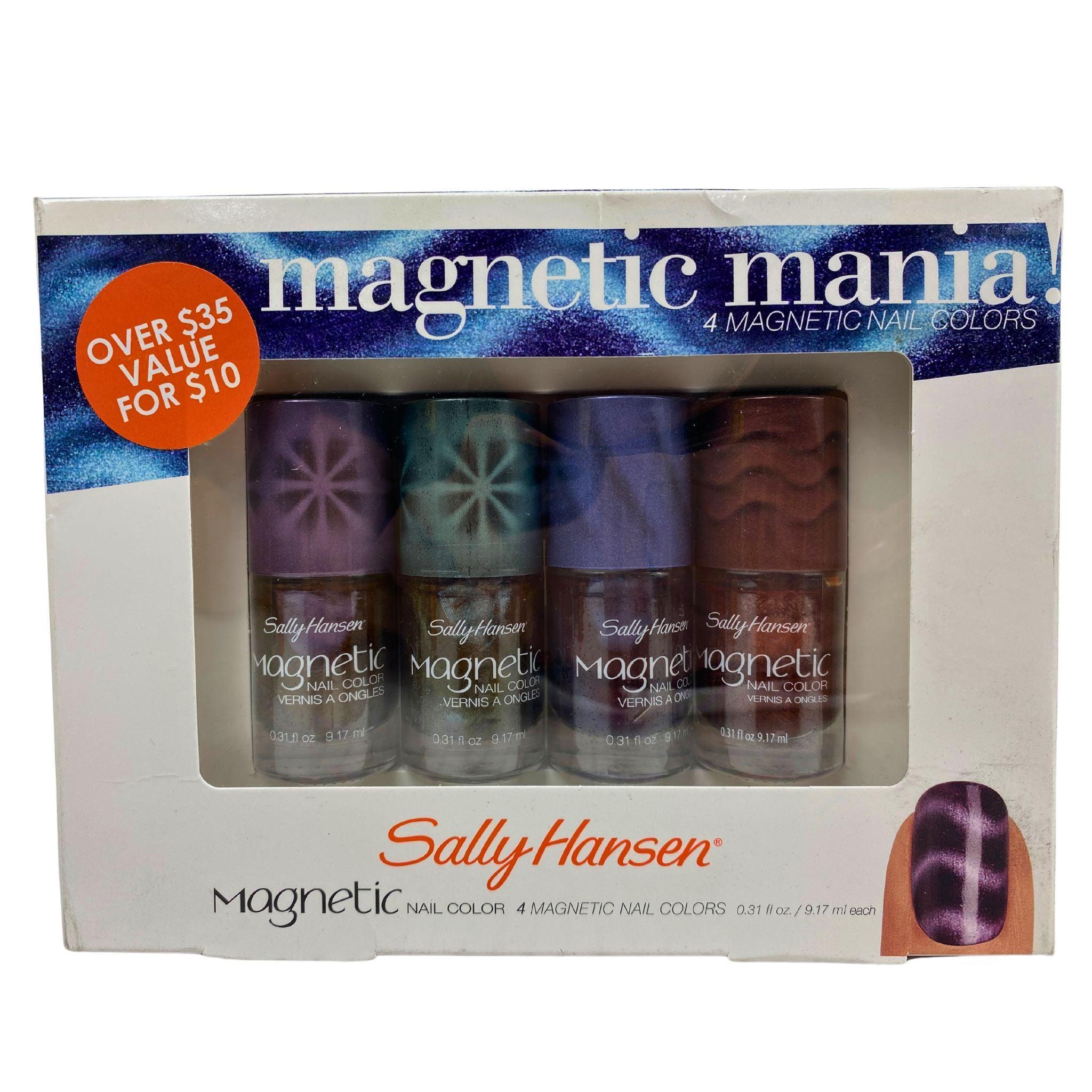 Sally Hansen Magnetic Mania Nail Polish Set - 4 Magnetic Colors, 0.31oz Each (40 Pieces) - Perfect for Salon, Home Manicures & Gift Giving