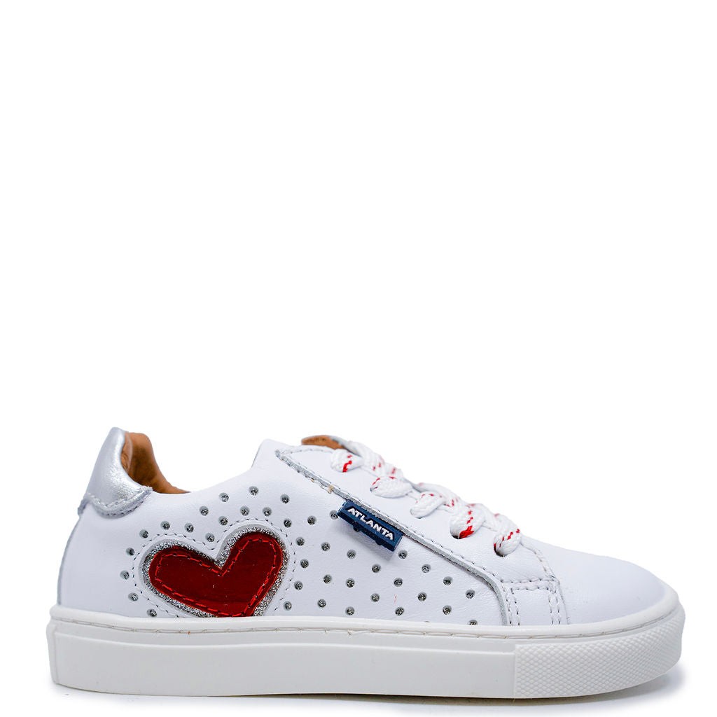 Atlanta Moccasin White Heart Sneakers - Comfortable Casual Shoes for Women | Perfect for Walking, Travel & Everyday Wear