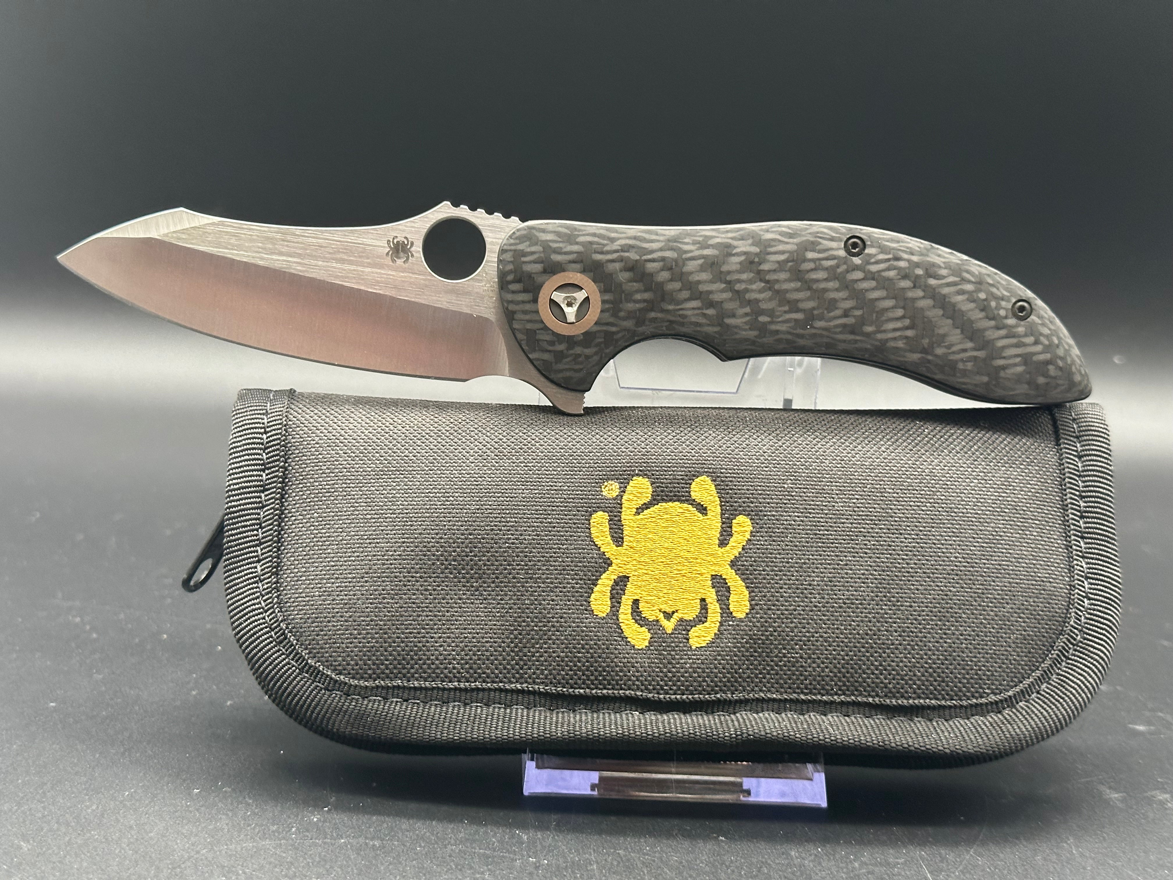 Spyderco Magnitude Folding Knife - Rare Peter Carey Flipper C212CFP, CPM S30V Steel Blade with Carbon Fiber Handle | EDC, Outdoor, Camping & Survival Gear