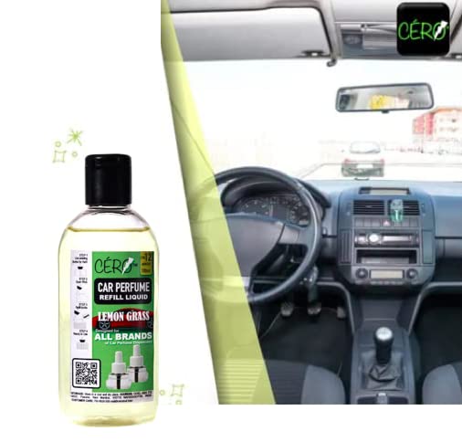 CERO ® Lemongrass Car Air Freshener Refill - 100ml Essential Oil for All Vaporizer Machines | Eliminate Odors & Freshen Vehicle Interior | Perfect for Cars, Trucks & RVs
