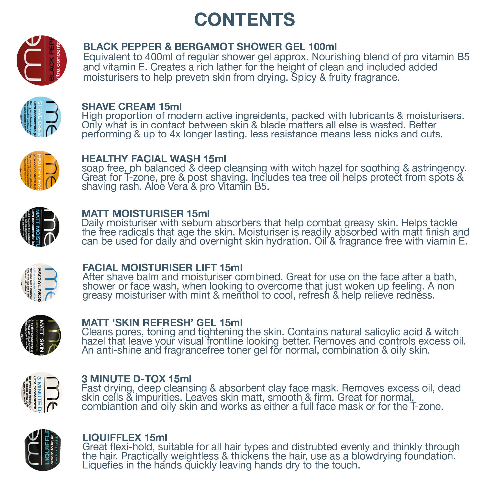Men-ü SELECTION BOX Grooming Essentials for Men - Premium Skincare & Styling Gift Set for Him | Ultra-Concentrated Body Wash, Face Care & Hair Products | Perfect Birthday, Anniversary or Christmas Present for Men | Ideal for Daily Grooming Routine & Travel Essentials