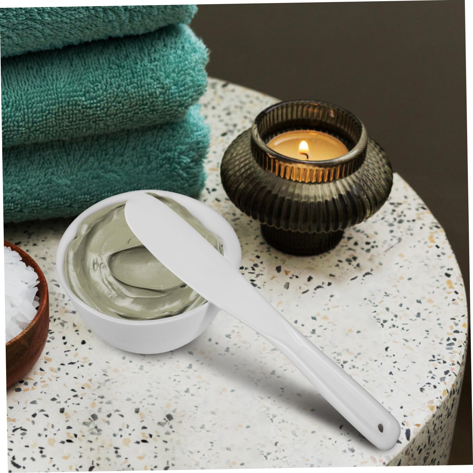 Premium Silicone Facial Mask Mixing Bowl Set - DIY Skincare Tool for Mud Masks, Creams & Serums - Perfect for At-Home Spa & Professional Salon Use - White