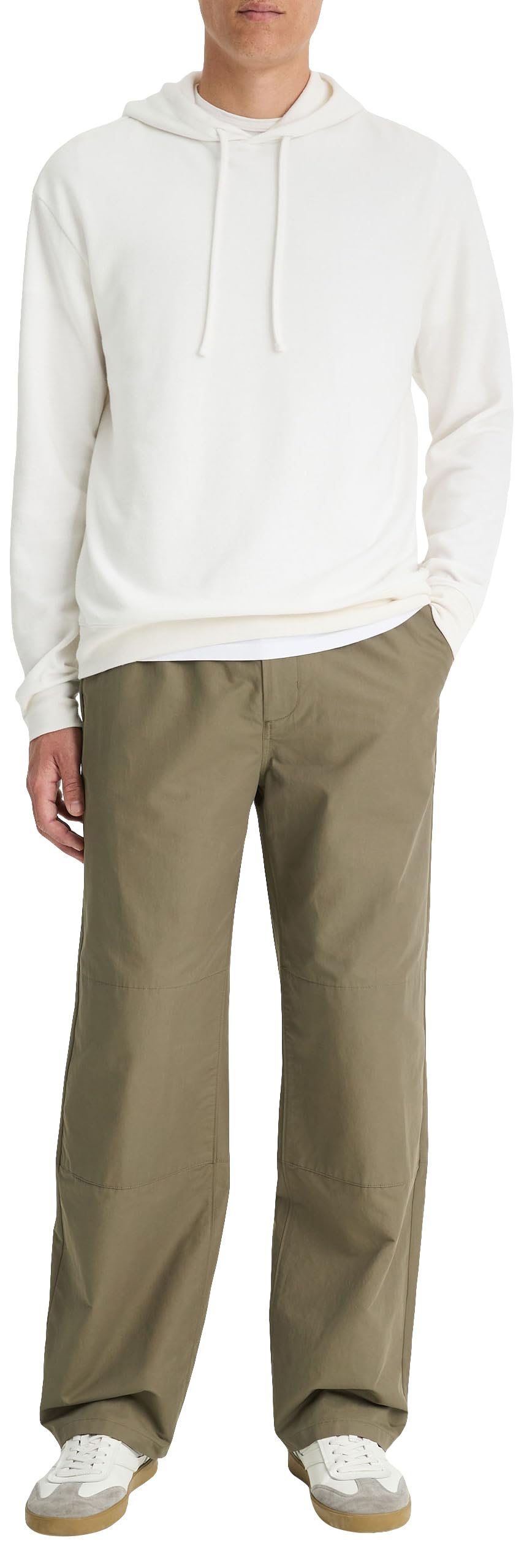 Vince Men's Double Face Pullover Hoodie - Soft & Warm Fleece-Lined Sweatshirt for Casual Wear & Outdoor Activities
