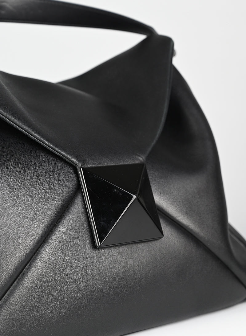 Valentino Black Leather Bag with Maxi Studs - Elegant Designer Handbag for Women, Perfect for Parties, Dates & Special Occasions