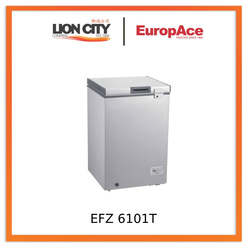 Europace EFZ6101T 100L Energy Efficient Chest Freezer - Compact Deep Freezer for Home, Garage, or Restaurant Use - Perfect for Storing Meat, Frozen Foods & Bulk Groceries