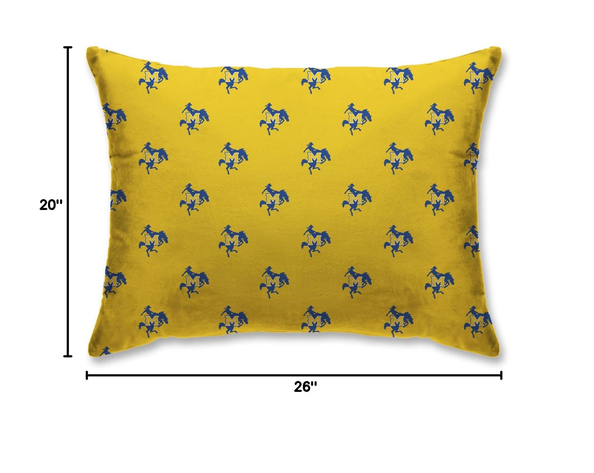 Pegasus Sports NCAA Marquette Logo Plush Bed Pillow - Soft College Team Decor for Dorm Room, Game Day & Fan Gifts