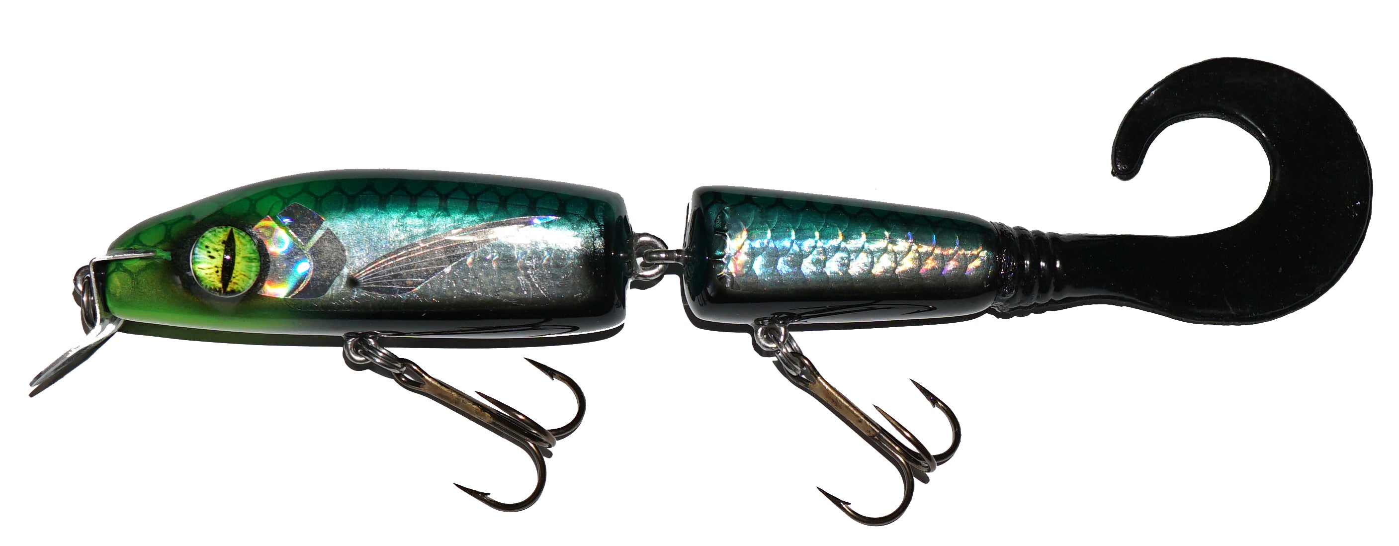 Big Fork Reef Digger Shallow Black Mamba Holo Series LAT - Saltwater Fishing Lure for Bass, Snapper & Grouper - Perfect for Offshore & Inshore Angling