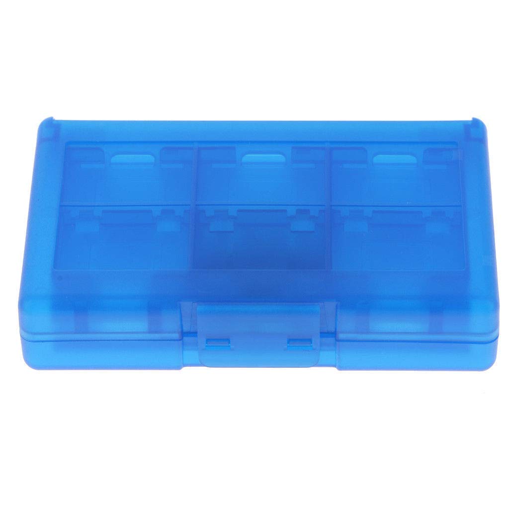 OSTENT 24 Slot Nintendo Switch Game Card Holder Case - Protective Storage Organizer for Switch Cartridges (Blue) | Perfect for Travel, Home Organization & Gaming Accessories