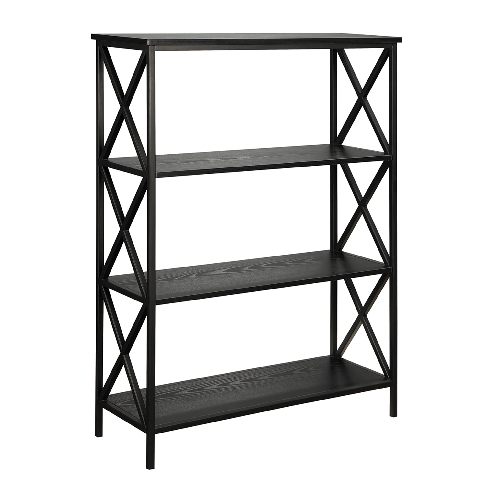 Ergode Tucson 4 Tier Bookcase - Modern Wooden Bookshelf for Home & Office Storage - Perfect for Living Room, Bedroom, Study or Office Organization