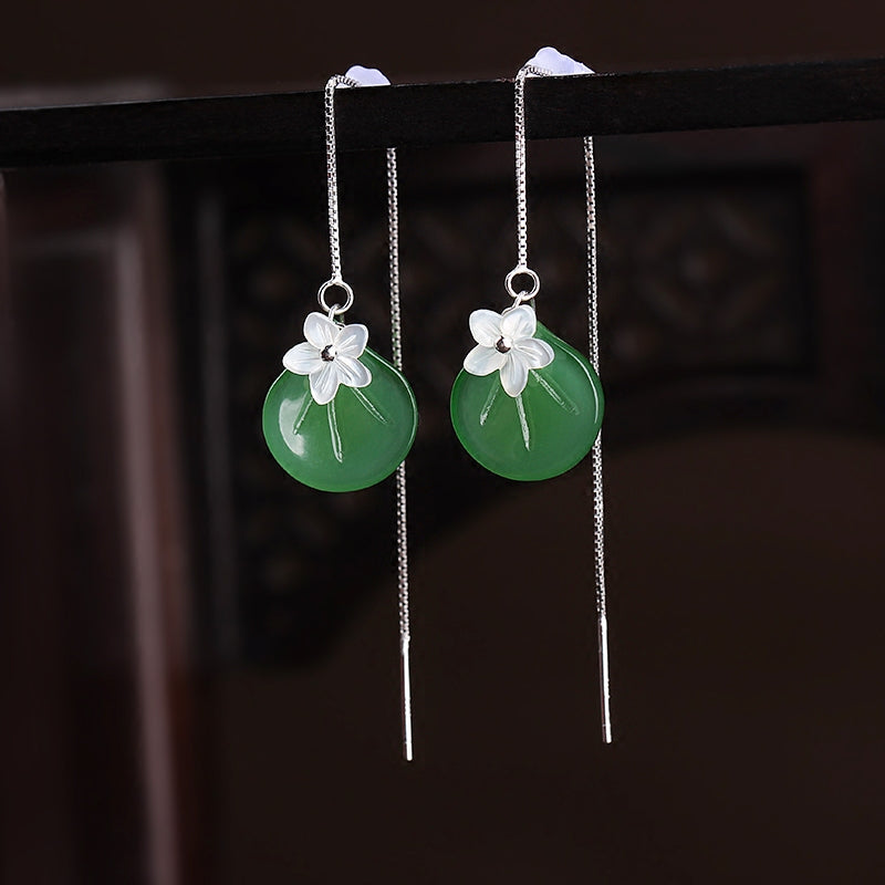 Long Glazed Dangle Drop Earrings for Women - Elegant Handmade Ceramic Jewelry for Parties, Weddings & Special Occasions
