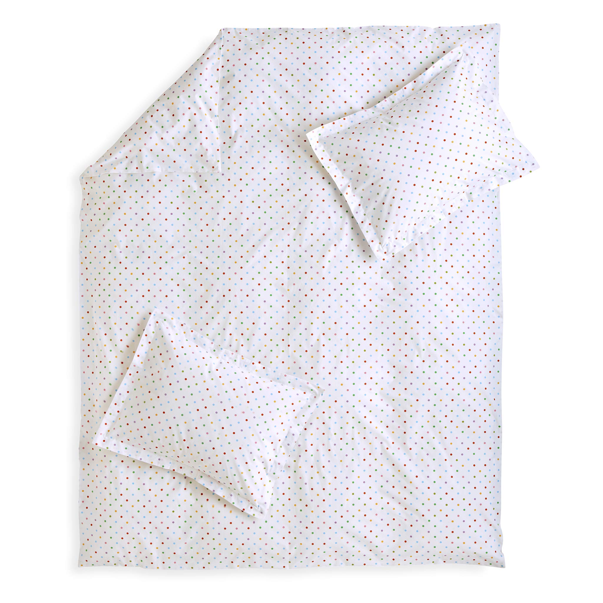 Kid Made Modern Printed Polka Dot Duvet Cover Set - Full Size Bedding for Kids & Teens - Soft & Stylish Nursery, Bedroom Decor for Girls & Boys