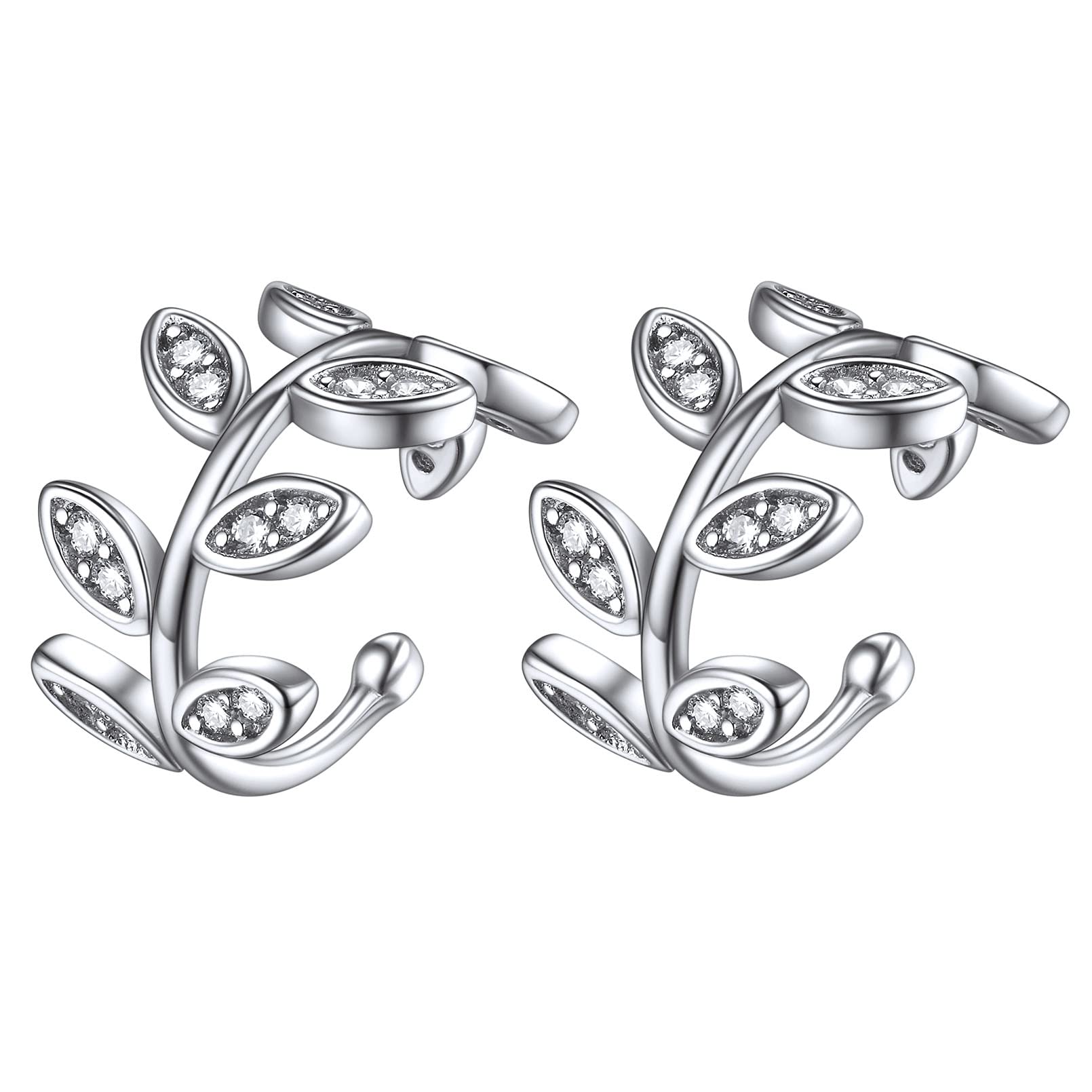 ChicSilver 925 Sterling Silver Non-Piercing Ear Cuff Clip-On Cartilage Earrings for Women - Hypoallergenic Fashion Jewelry Gift (with Gift Box) | Perfect for Parties, Weddings & Everyday Wear