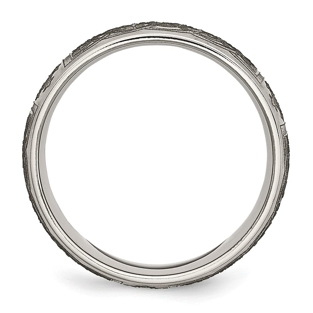 Titanium 8mm Laser Engraved Wedding Band Ring for Men & Women - Size 7.5 - Diamond2Deal - Perfect for Engagement, Anniversary & Everyday Wear