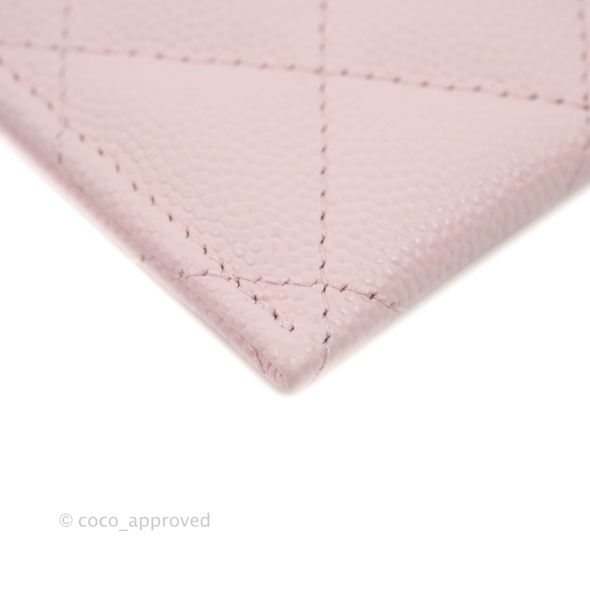 Chanel Classic Flat Card Holder in Light Pink Caviar Leather with Gold Hardware - Perfect for Everyday Use & Luxury Gift Giving