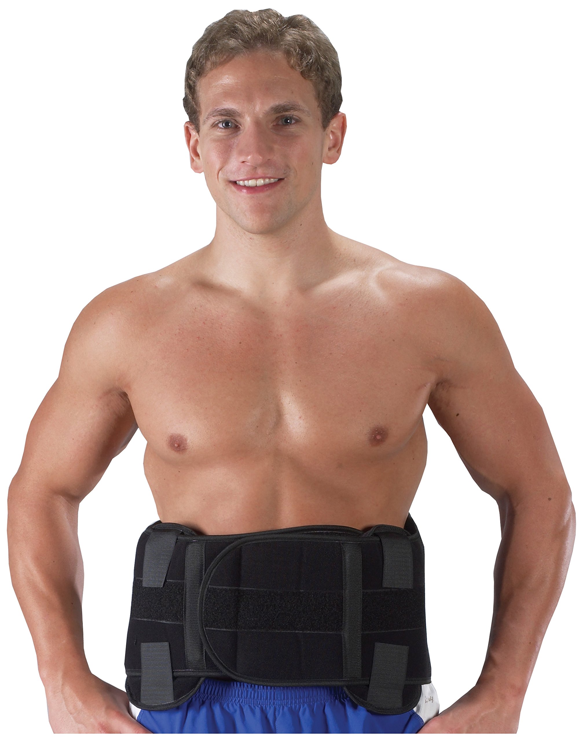 Lumbo Protech Extreme Back Support Belt - Adjustable Lumbar Brace for Lower Back Pain Relief - Black, Small - Ideal for Workouts, Heavy Lifting & Posture Correction