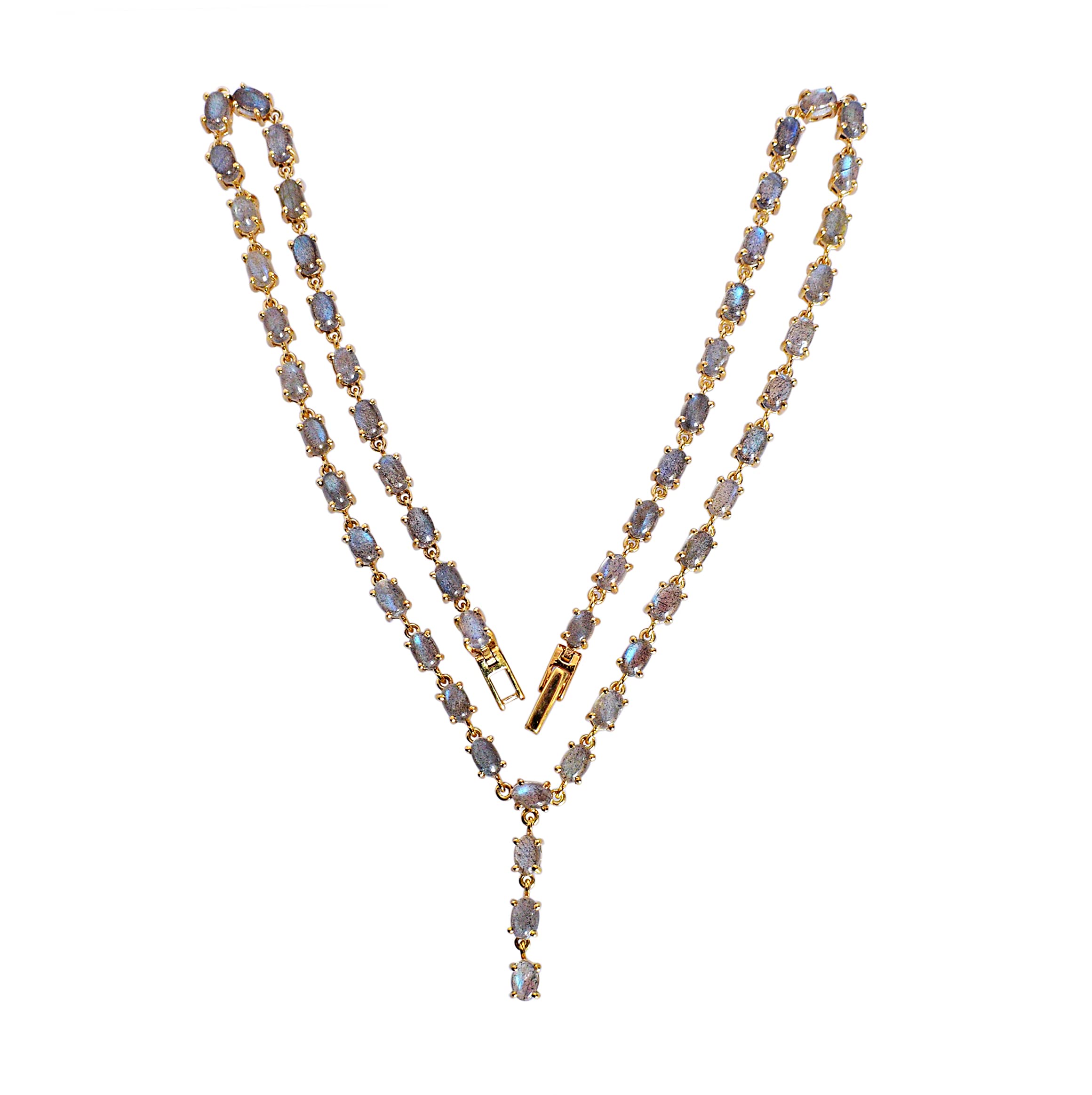 Labradorite Gemstone 925 Sterling Silver Necklace - Gold Plated Handmade Jewelry for Women, Elegant Birthday Gift for Her | Perfect for Weddings, Anniversaries & Special Occasions