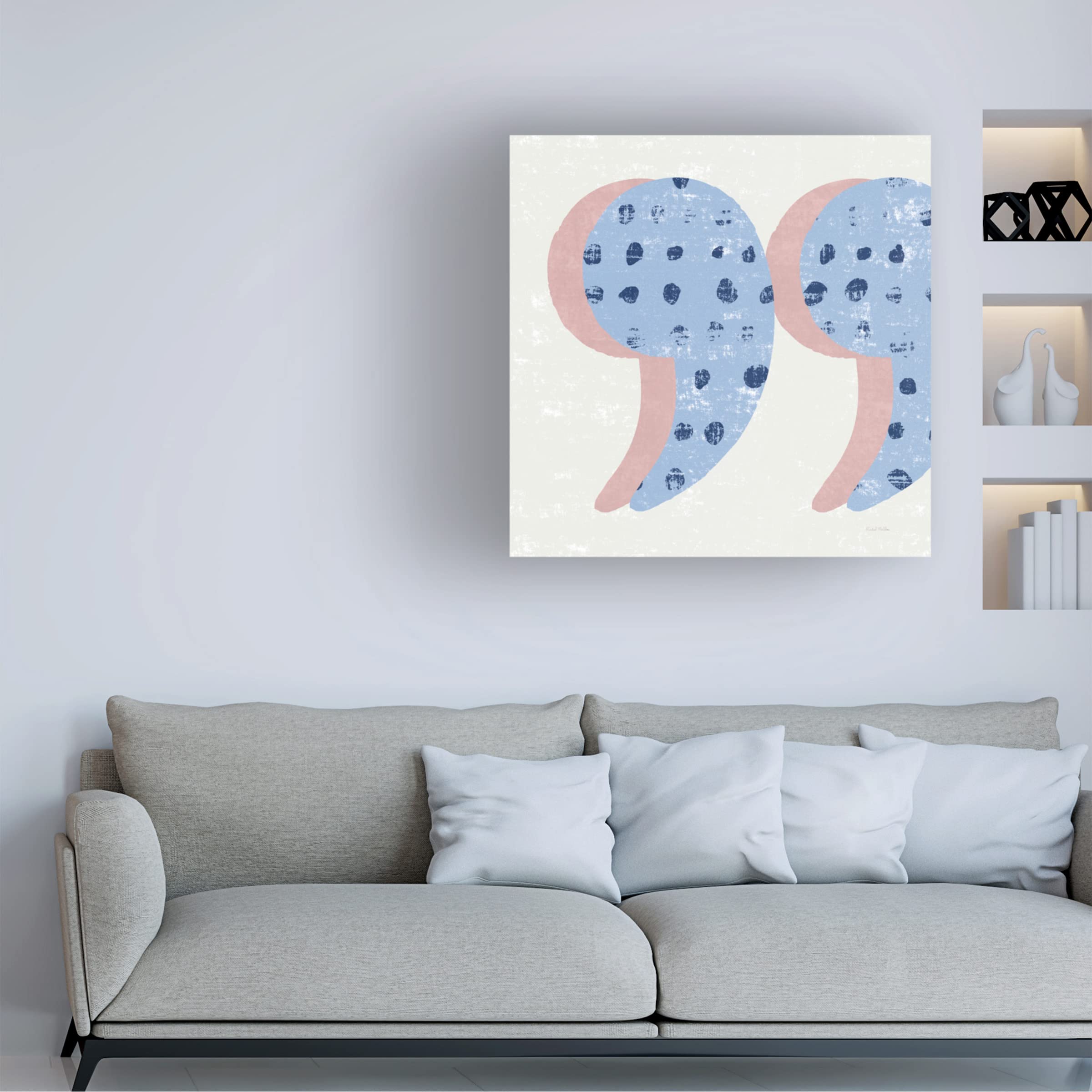 Michael Mullan 'Punctuated Uare V Bright' Canvas Art Print - Modern Abstract Wall Decor for Living Room, Bedroom & Office | Trademark Fine Art Collection