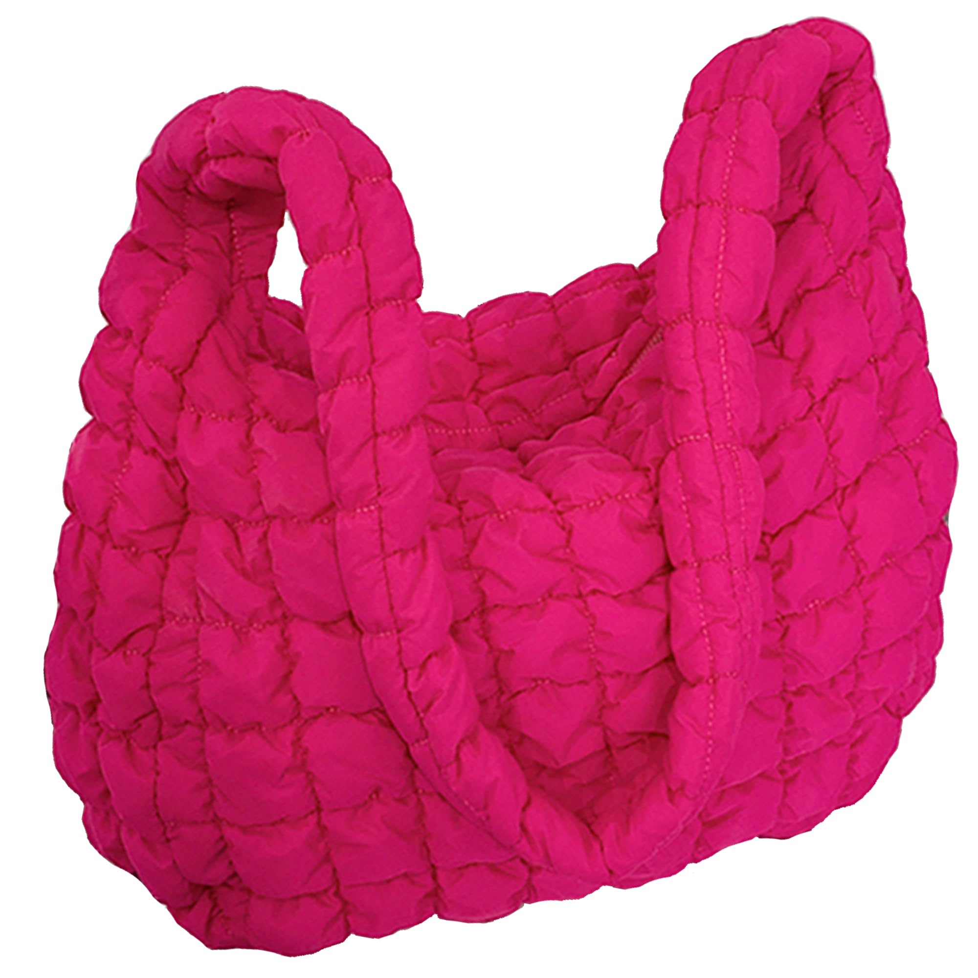 Stylish Quilted Tote Bag for Women - Large Lightweight Nylon Padded Shoulder Bag & Hobo Purse - Perfect for Work, Travel, Shopping and Everyday Use