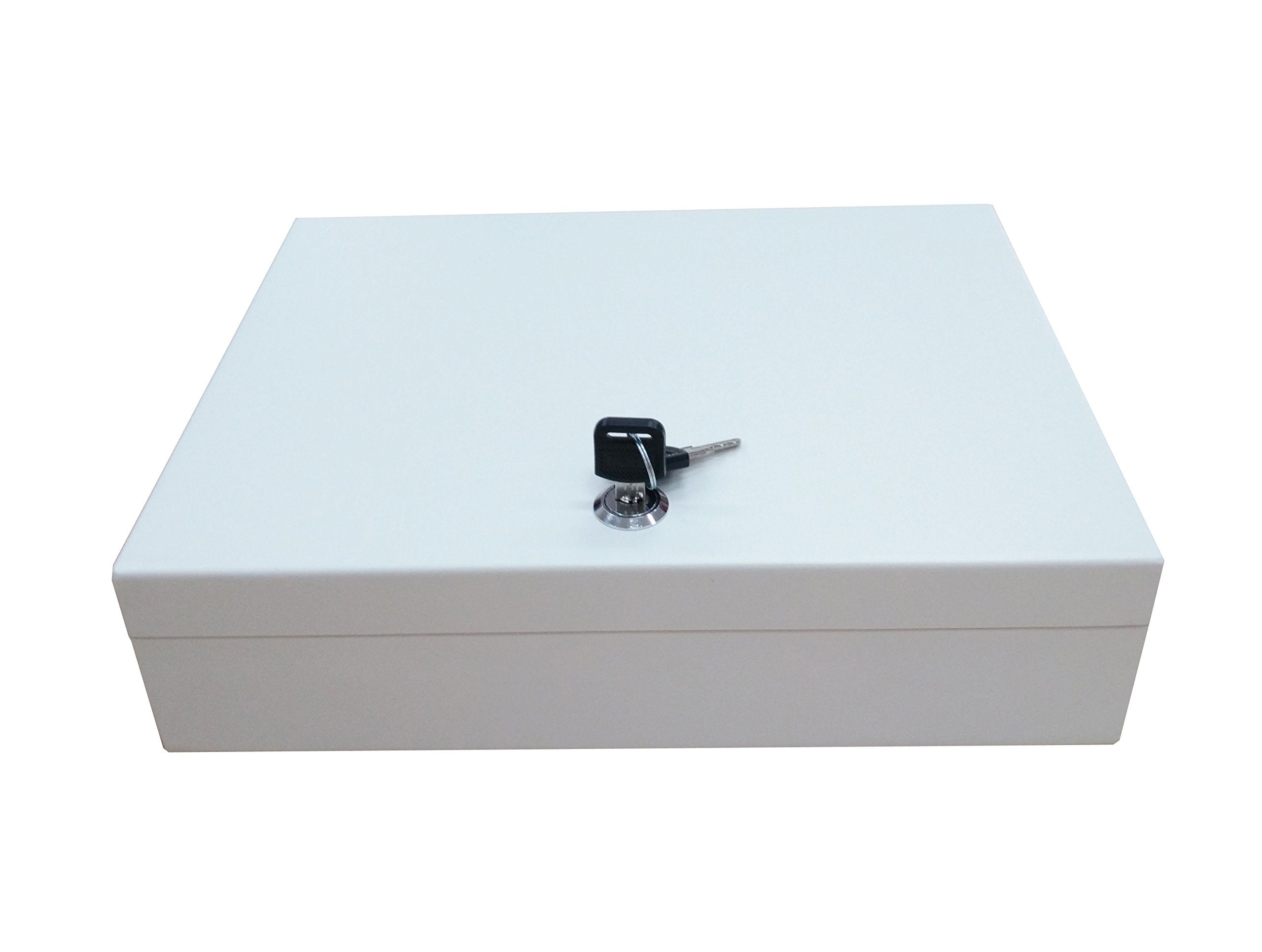 FixtureDisplays Secure Steel Key Storage Cabinet - 90 Key Capacity, Gray Wall-Mounted Lock Box for Garage & Home Organization - Durable Key Organizer with Lock for Security - Perfect for Keys, Tools & Small Items Storage