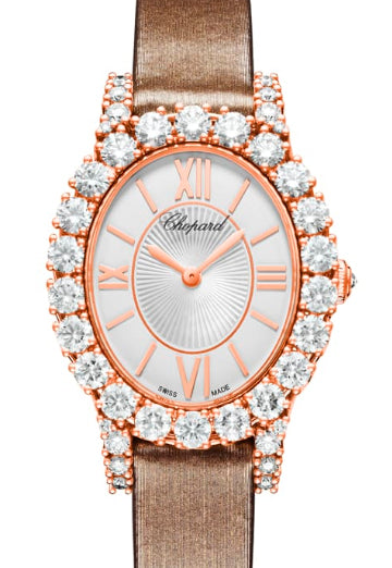 Chopard L’Heure Du Diamant Small Oval 18K Rose Gold Diamond Ladies Watch - Luxury Women's Timepiece for Elegant Evening Wear & Special Occasions