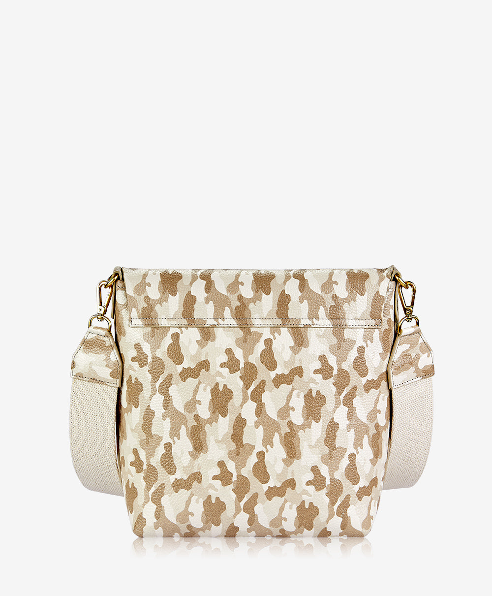 **Andie Crossbody Bag - Sand Camo Leather Purse for Women | Fashionable & Durable Handbag for Daily Use, Travel & Outfits**