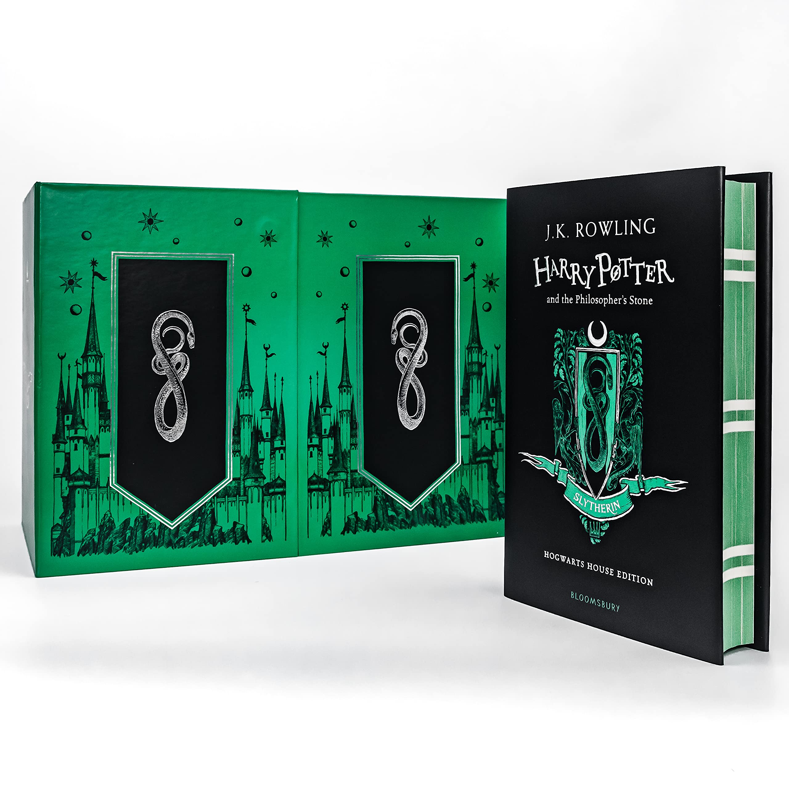 Harry Potter Slytherin House Edition Hardcover Book Set - 7 Complete Novels Collection for Adults & Teens - Perfect for Gifts, Collectors, and Potterhead Fans