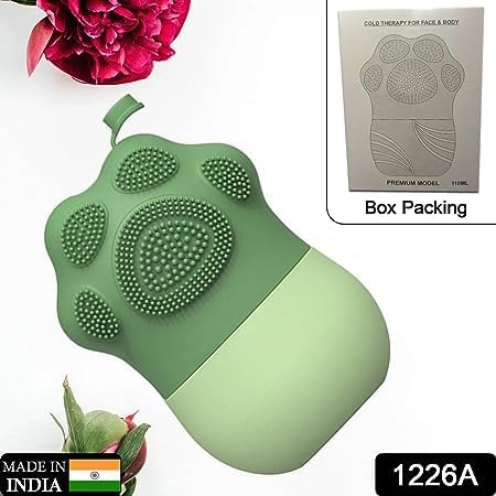 SGP Anti-Leak Silicone Ice Face Roller with Ice Molds - Cooling Facial Massage Tool for Puffiness & Dark Circles | Skincare for Women | Perfect for Morning Routine & Post-Workout Recovery