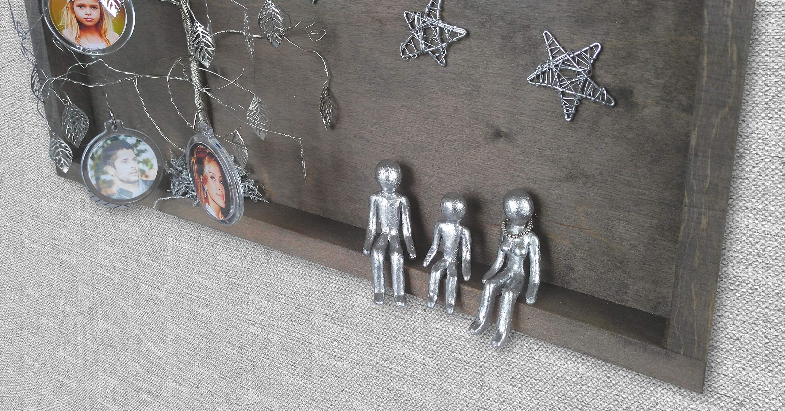 Personalized Silver Steel Wedding Anniversary Figurines Set - 3-Piece Gift for 6th, 10th, 11th, 25th, 40th, 60th, 80th Years - Romantic Keepsake for Wife, Husband, Couples - Perfect for Anniversaries, Valentine's Day & Special Occasions