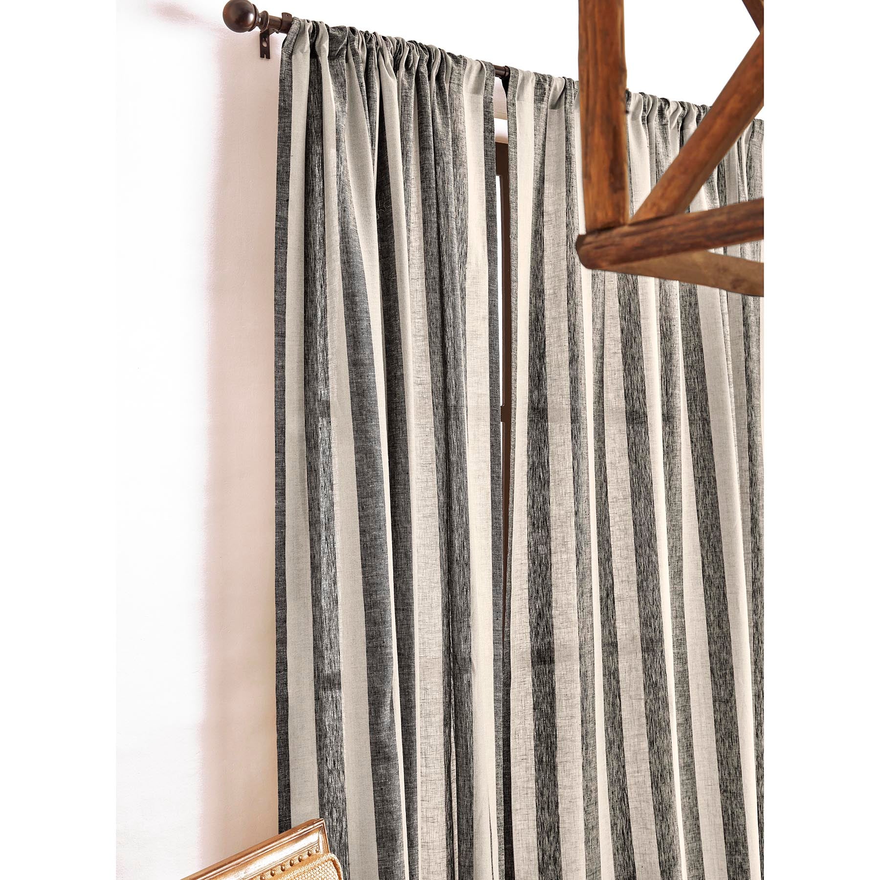 Stylish Cabana Striped Curtains for Beach House & Patio - Light Filtering Outdoor Window Treatments