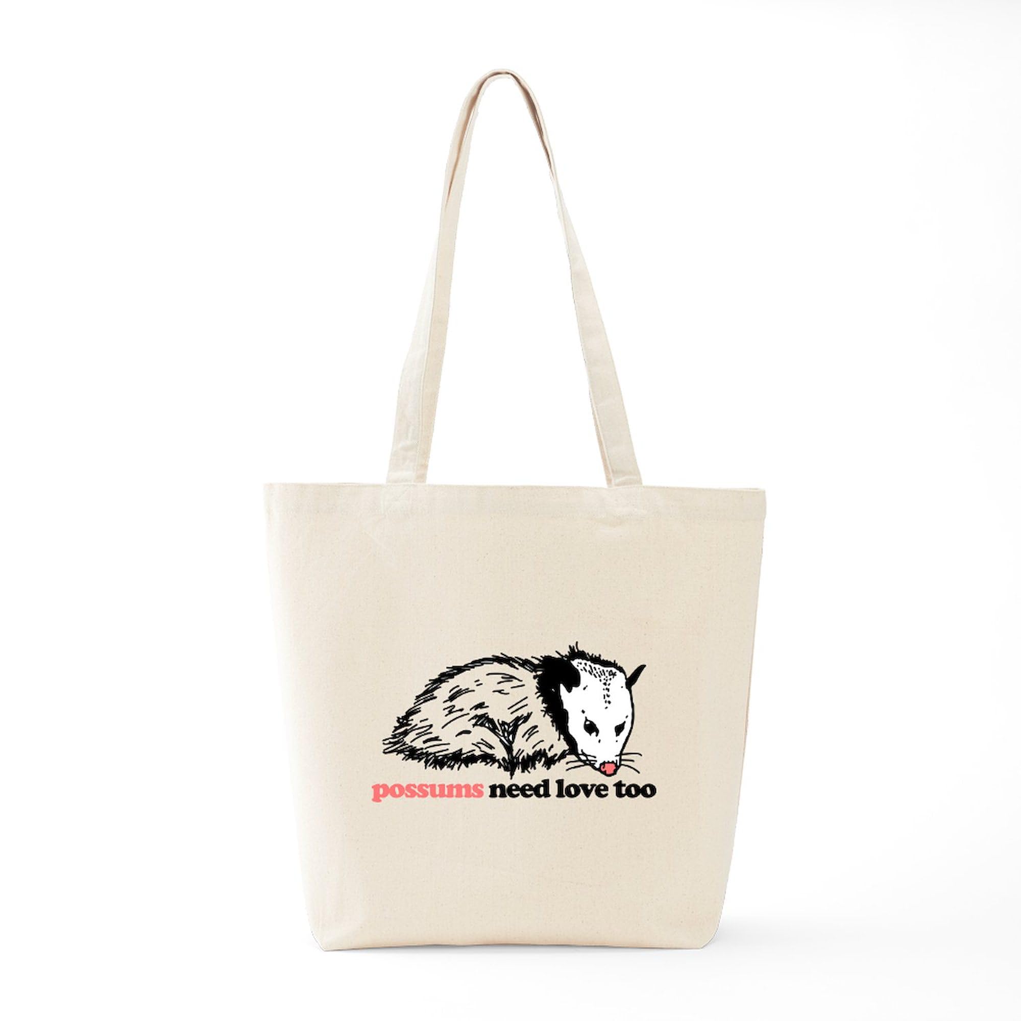 Possums Need Love Too Tote Bag - Natural Canvas Reusable Shopping Bag for Groceries, Beach & Eco-Friendly Lifestyle