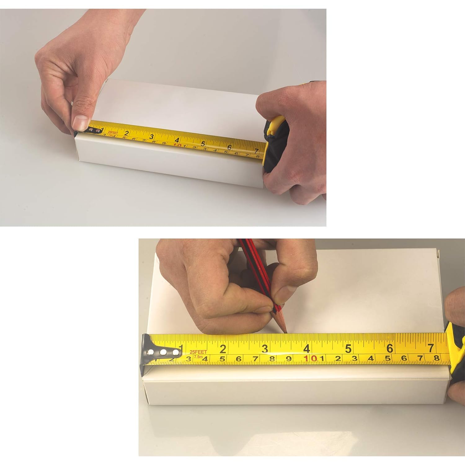 Professional Retractable Tape Measure 25FT/7.5M with Dual Inch & Metric Scale - Perfect for Construction, DIY Projects, Carpentry, and Home Improvement