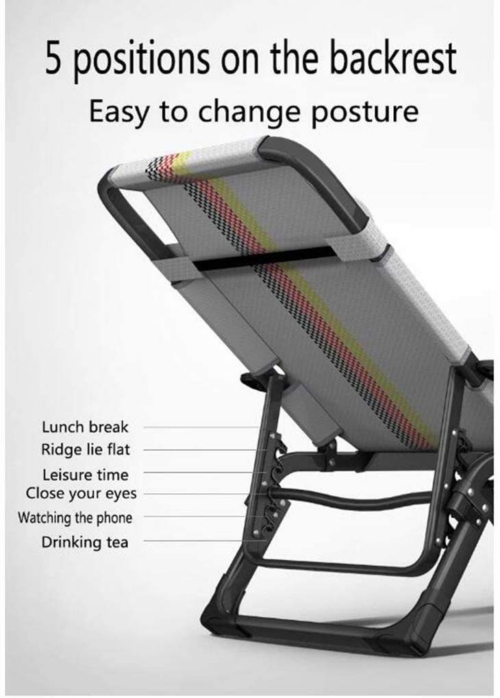 Portable Folding Chair with Breathable Mesh - Zero Gravity Recliner for Office, Beach, Balcony & Lunch Break - Comfortable Armchair for Elderly & Pregnant Women | Perfect for Relaxing, Lounging & Outdoor Activities