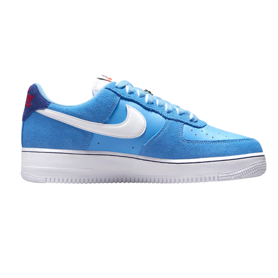 Nike Air Force 1 Low Sneakers - University Blue, White & Royal Blue Basketball Shoes for Men | Casual Wear, Street Style & Everyday Comfort