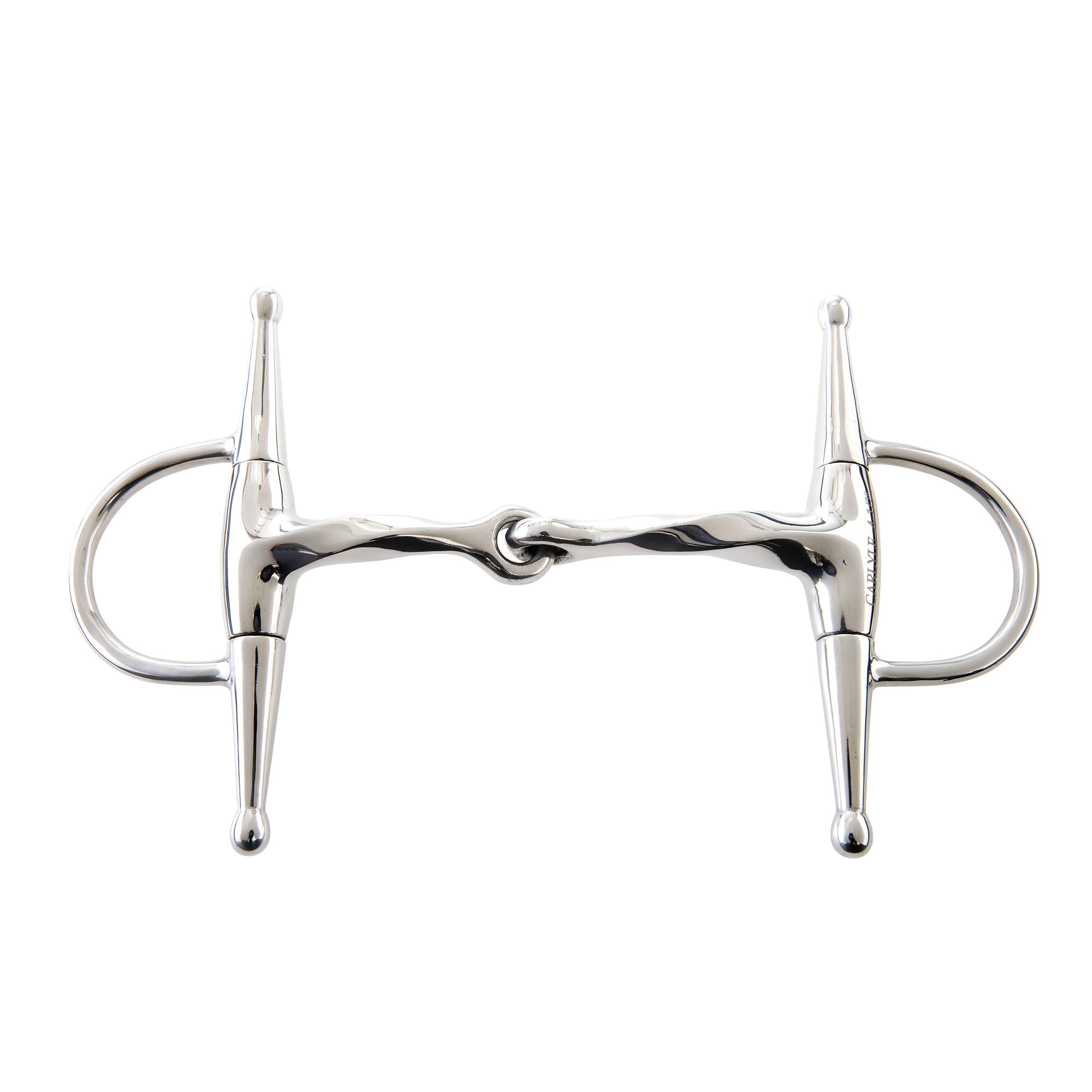JP Korsteel Stainless Steel Jointed Slow Twist Full Cheek Snaffle Bit - 4.5