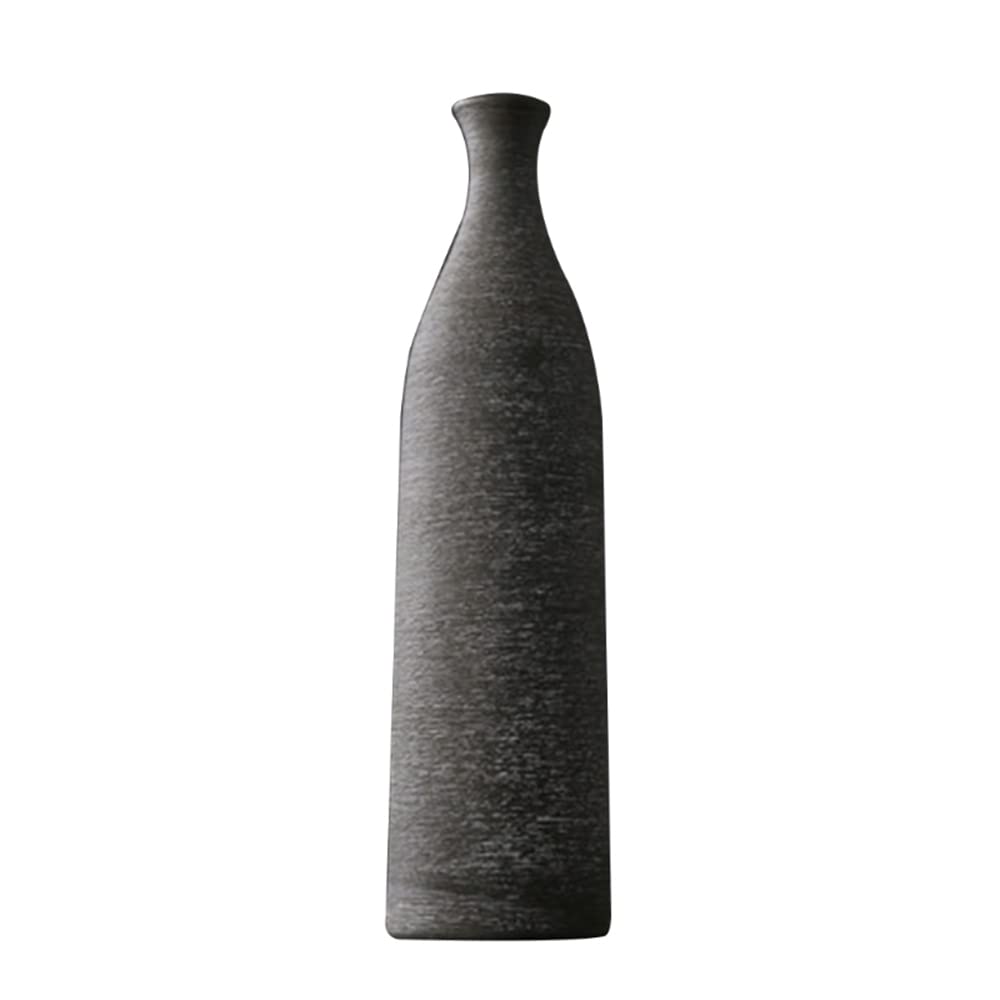 Handmade Modern Ceramic Vase - 18.5 Inch Geometric Home Decor for Living Room, Bedroom, Kitchen & Mantel - Gray Decorative Vase | Perfect for Centerpieces, Wedding Decor & Farmhouse Style Interiors