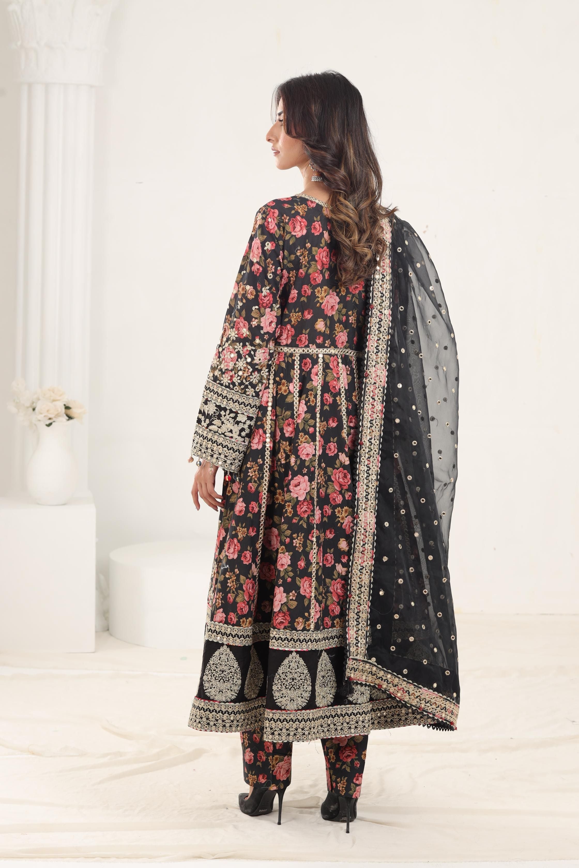 Jazmin Shahkaar Embroidered Luxury Lawn Dress - Elegant Stitched Design for Women SS'24 - Perfect for Parties, Weddings & Special Occasions