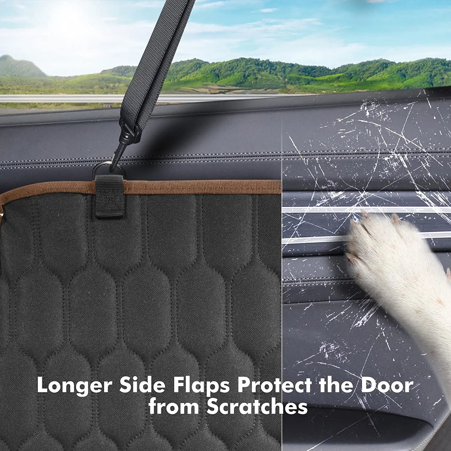 101AA Waterproof Dog Car Seat Cover - Durable Pet Seat Protector for Cars, Trucks & SUVs - Perfect for Travel, Hiking & Outdoor Adventures